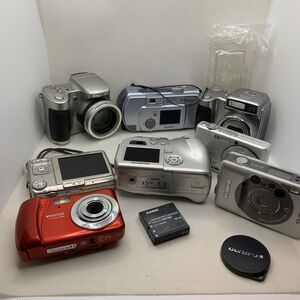 Assorted Compact Digital Camera Lot of 8 Kodak, Canon, Olympus, Casio For Parts